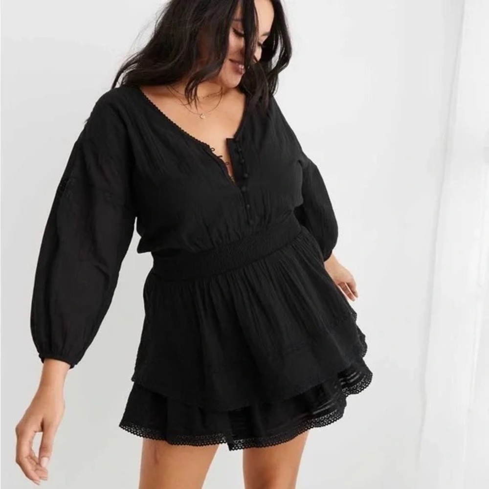 Aerie Black V-Neck dress